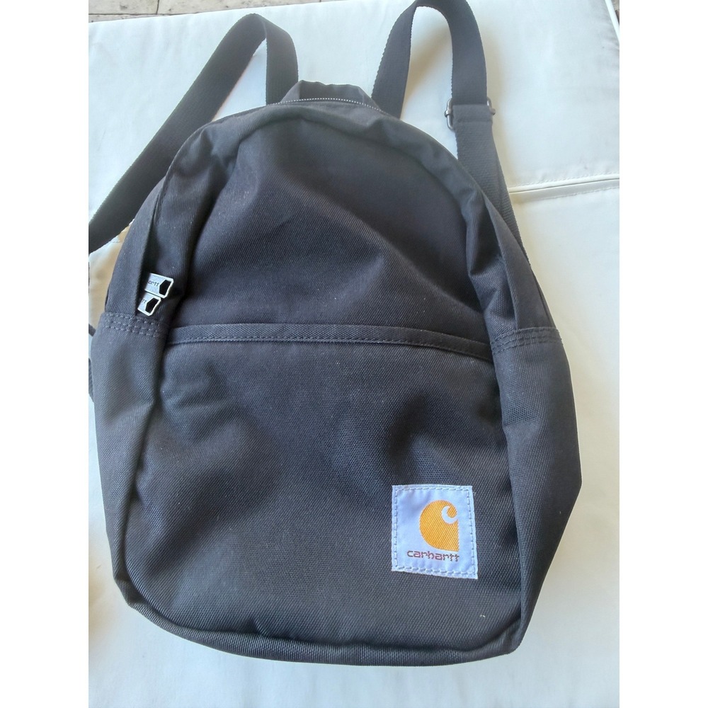 Carhartt Mini Backpack Black Canvas Small Daypack Rain Defender Utility Bag